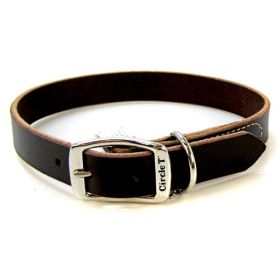 Circle T Latigo Town Dog Collar (Size: 22"L x 1"W)