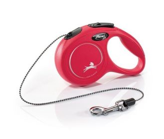 Flexi New Classic Retractable Cord Leash Red (Size: X-Small - 10' long)