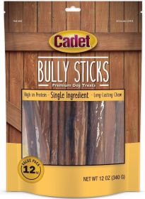 Cadet Single Ingredient Bully Sticks for Dogs Small (Size: 12 oz)