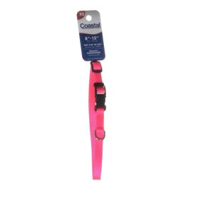 Coastal Pet Nylon Dog Collar Neon Pink (Size: 8-12"L x 3/8"W)