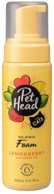 Pet Head No-Rinse Foam for Cats Lemonberry with Lemon Oil (Size: 6.7 oz)