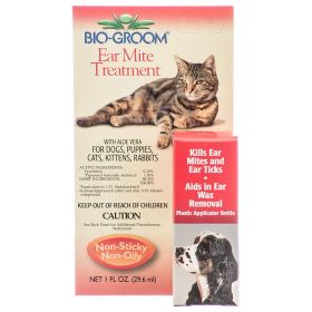 Bio Groom Ear Mite Treatment with Aloe Vera (Size: 1 oz)