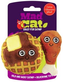 Mad Cat Chicken and Waffles Cat Toy Set (Size: 2 count)