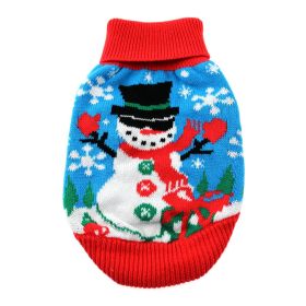 Combed Cotton Ugly Snowman Holiday Dog Sweater (Color: , Size: XX-Small)