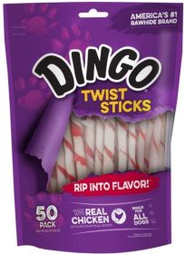 Dingo Twist Sticks with Real Chicken (No China Ingredients) (Size: 300 count (6 x 50 ct))