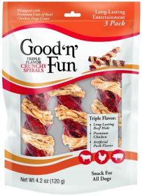 Healthy Hide Good N Fun Triple Flavor Crunchy Spirals (Size: 18 count (6 x 3 ct))