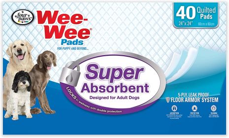 Four Paws Wee Wee Pads Super Absorbent (Size: 40 count)