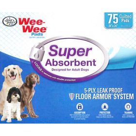 Four Paws Wee Wee Pads Super Absorbent (Size: 75 count)