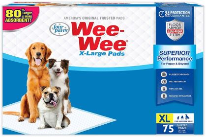 Four Paws X-Large Wee Wee Pads for Dogs (Size: 75 count)