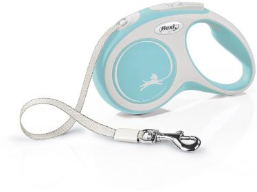 Flexi New Comfort Retractable Tape Leash Blue (Size: Small - 16' long)