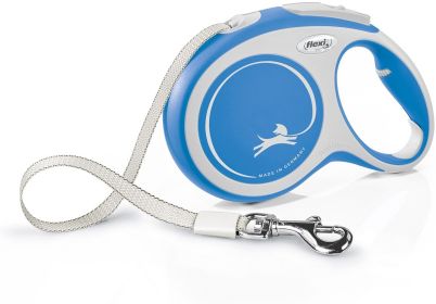 Flexi New Comfort Retractable Tape Leash Blue (Size: Large - 26' long)