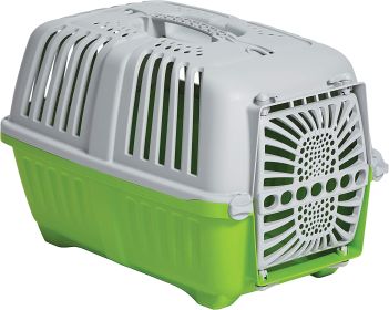 MidWest Spree Plastic Door Travel Carrier Green Pet Kennel (Size: X-Small - 1 count)