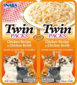 Inaba Twin Packs Chicken Recipe in Chicken Broth for Cats (Size: 24 count (12 x 2 ct))