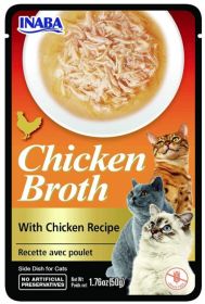 Inaba Chicken Broth with Chicken Recipe Side Dish for Cats (Size: 21.12 oz (12 x 1.76 oz))