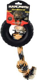 Mammoth Tire Biter II Dog Toy with Rope Medium (Size: 1 count)