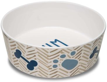 Loving Pets Dolce Moderno Bowl Yum Chevron Design (Size: Small - 1 count)