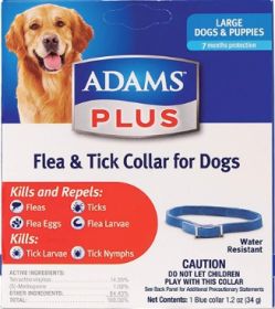 Adams Plus Flea and Tick Collar for Dogs and Puppies Blue Large (Size: 3 count)