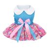 Pink and Blue Plumeria Floral Dog Dress