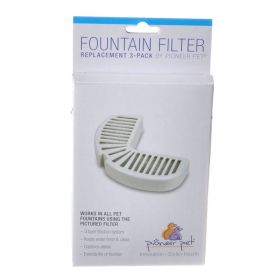 Pioneer Pet Replacement Filters for Stainless Steel and Ceramic Fountains (Size: 3 count)