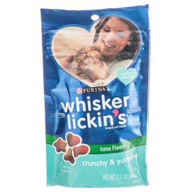 Purina Whisker Lickins Crunchy and Yummy Cat Treats Tuna Flavor (Size: 1.7 oz)