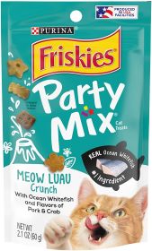 Friskies Party Mix Crunch Treats Meow Luau (Size: 2.1 oz)