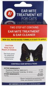 Miracle Care Ear Mite Ear Mite Treatment Kit and Ear Cleaner for Cats (Size: 1 oz)