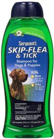 Sergeants Skip-Flea Flea and Tick Shampoo for Dogs Clean Cotton Scent (Size: 18 oz)