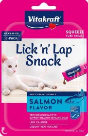 Vitakraft Lick N Lap Snack Salmon Cat Treat (Size: 5 count)