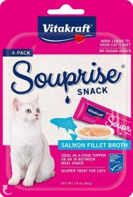 Vitakraft Salmon Souprise Lickable Cat Snack (Size: 4 count)