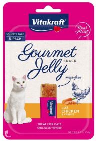 VitaKraft Gourmet Jelly Cat Treat with Chicken and Carrot (Size: 15 count (3 x 5 ct))