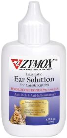 Zymox Enzymatic Ear Solution for Cats & Kittens with Hydrocortisone (Size: 1.25 oz)