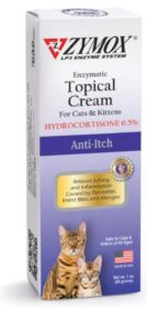 Zymox Enzymatic Anti-Itch Topical Cream for Cats & Kittens with Hydrocortisone (Size: 1 oz)